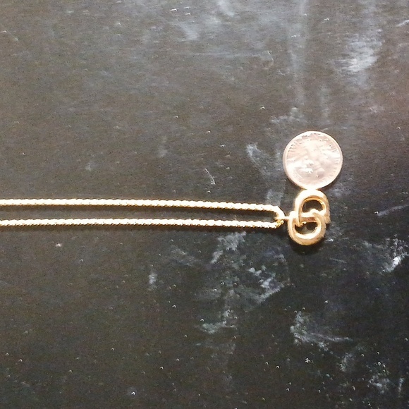 Authentic Christian Dior Gold Tone CD Initials Necklace - Picture 3 of 5